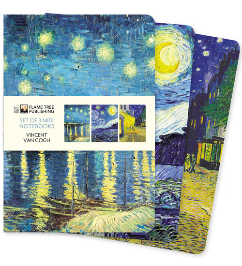 Vincent van Gogh Set of 3 Midi Notebooks by Flame Tree Studio, 9781839644863