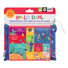 Roald Dahl Two-Sided Puzzle in Keepsake Pouch by Petit Collage, 5055923785607
