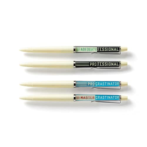 Professional Procrastinator Floaty Pen Set by Galison, Brass Brass Monkey, 9780735368804