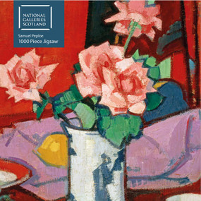 Adult Jigsaw Puzzle National Galleries Scotland: Samuel Peploe: Pink Roses, Chinese Vase (1000-Piece Jigsaw Puzzles) by Flame Tree Studio, 9781787558915