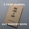 Canvas One Line a Day (A Five-Year Memory Book (Yearly Memory Journal and Diary, Natural Canvas Cover)) (Miniature Edition) by Chronicle Books, 9781452174792