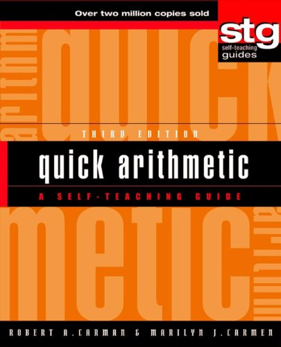 Quick Arithmetic (A Self-Teaching Guide) by Robert A. Carman, Marilyn J Carman, 9780471384946