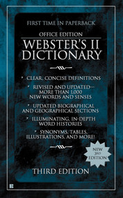 Webster's II Dictionary (Office Edition, Third Edition) by Houghton Mifflin Co., 9780425204085
