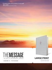 The Message Large Print (Hardcover Deluxe, Lavender on Linen) (The Bible in Contemporary Language) by Eugene H. Peterson, 9781641581233