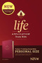 NIV Life Application Study Bible, Third Edition, Personal Size (LeatherLike, Berry) by , 9781496440150