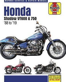 Honda Shadow VT600 & 750 - '88 to '19 (- Model history - Pre-ride checks - Wiring diagrams - Tools and workshop tips) by Editors of Haynes Manuals, 9781620923979
