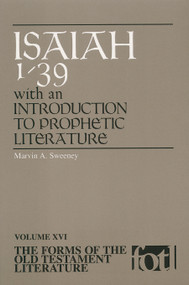 Isaiah 1-39 (An Introduction to Prophetic Literature) by Marvin A. Sweeney, 9780802841001