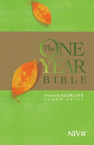 The One Year Bible NIV, Premium Slimline Large Print edition (Softcover), 9781414359854