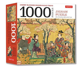Cherry Blossom Season in Old Tokyo- 1000 Piece Jigsaw Puzzle (Woodblock Print by Utagawa Kunisada (Finished Size 24 in X 18 in)) by Tuttle Studio, Utagawa Kunisada, 9780804854160