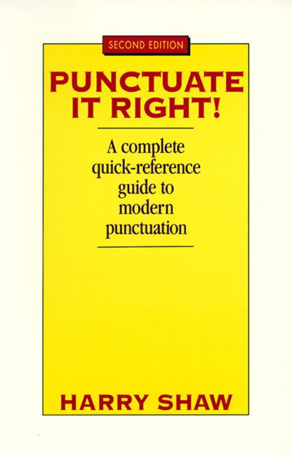 Punctuate It Right by Harry Shaw, 9780064610452