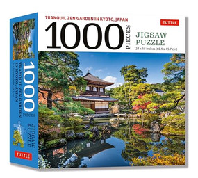 Tranquil Zen Garden in Kyoto Japan- 1000 Piece Jigsaw Puzzle (Ginkaku-ji, Temple of the Silver Pavilion (Finished Size 24 in X 18 in)) by Tuttle Studio, 9780804854139