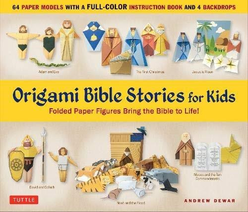 Origami Bible Stories for Kids Kit (Fold Paper Figures and Stories Bring the Bible to Life!  (64 Paper Models with a full-color instruction book and 4 backdrops)) by Andrew Dewar, Suman Roy, 9780804853989