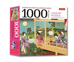 Viewing the Moon Japanese Garden- 1000 Piece Jigsaw Puzzle (Finished Size 24 x 18 inches (61 x 46 cm)) by Toyohara Chikanobu, 9780804854306