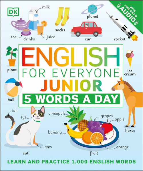 English for Everyone Junior: 5 Words a Day by DK, 9780744027549
