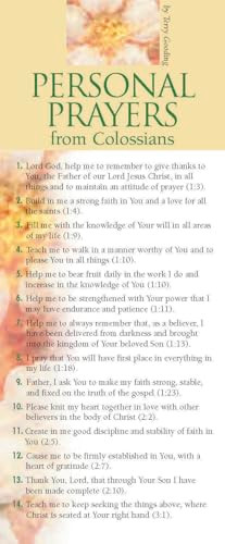 Personal Prayers from Colossians 50-pack by Terry Gooding, 9781576839027
