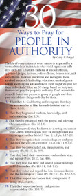 30 Ways to Pray for People in Authority 50-pack by Gary Bergel, 9781576839058