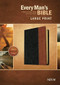 Every Man's Bible NIV, Large Print, TuTone (LeatherLike, Black/Tan) by Stephen Arterburn, Dean Merrill, 9781496407696