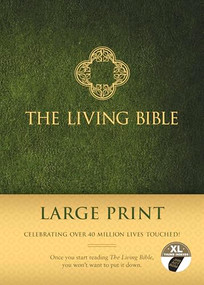 The Living Bible Large Print Edition (Hardcover, Green, Indexed) by Tyndale, 9781496407757
