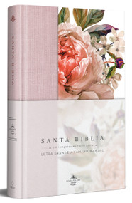 Biblia Reina Valera 1960 letra grande. Tapa Dura, Tela rosada con flores, tamaño manual / Bible RVR 1960. Handy Size, Large Print, .. (Spanish Edition) by Reina Valera Revisada 1960, 9781644733875