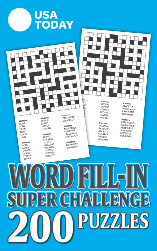USA TODAY Word Fill-In Super Challenge (200 Puzzles) by USA TODAY, 9781524869908