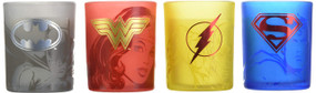 DC COMICS: JUSTICE LEAGUE GLASS VOTIVE CANDLE SET by INSIGHT EDITIONS,, 9781682985250
