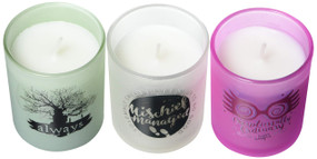 HARRY POTTER: GLASS VOTIVE CANDLE SET by INSIGHT EDITIONS,, 9781682983997