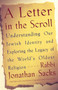 A Letter in the Scroll (Understanding Our Jewish Identity and Exploring the Legacy of the World's Oldest Religion) by Rabbi Jonathan Sacks, 9780743267427