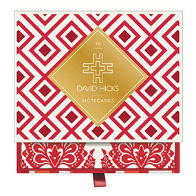 David Hicks (Reds) Greeting Assortment Notecard Set by Galison, The Estate of David Hicks, 9780735360570