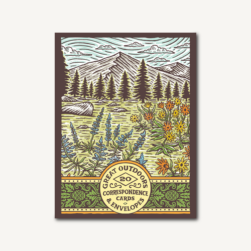 Great Outdoors Correspondence Cards ((Flat Cards of Natural Landscapes, Illustrated Blank Stationery that Celebrates Nature)) by Travis Pietsch, 9781452181950