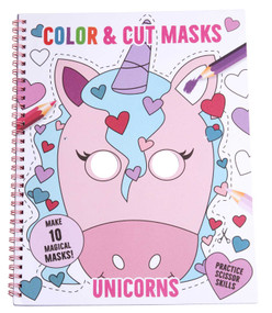 Color & Cut Masks: Unicorns ((Origami For Kids, Art books for kids 4 - 8, Boys and Girls Coloring, Creativity and Fine Motor Skills)) by Insight Kids, 9781647223045