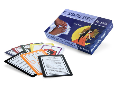 Elemental Tarot for Kids ((Tarot Kit Box Set with 71 Cards and Guide Book)) by Rayne Storm, 9780764341304