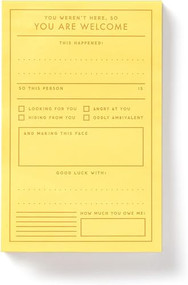 You Are Welcome Memo Pad by Galison, Brass Monkey, 9780735370708
