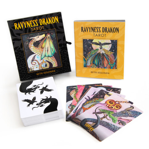 Ravyness Drakon Tarot ((Tarot Kit Box Set with 78 Cards and Guide Book)) by Beth Seilonen, 9780764362392