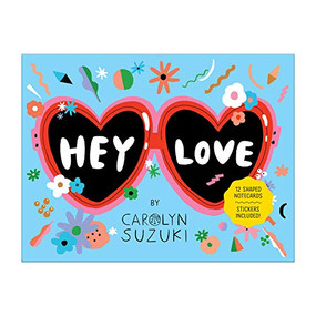 Hey Love Shaped Notecard Portfolio by Galison, Carolyn Suzuki, 9780735363113