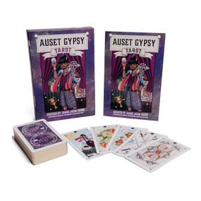 Auset Gypsy Tarot ((Tarot Kit Box Set with 78 Cards and Guide Book)) by James Jacob Pierri, Rebecca Stotsenburgh, Heather Scott, 9780764361524