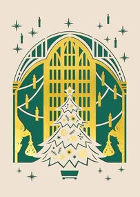 HARRY POTTER: THE GREAT HALL HOLIDAY LASER DIE-CUT CARD by INSIGHT EDITIONS,, 9781682986332