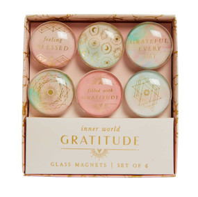 Gratitude: Glass Magnet Set (Set of 6) by Insights, 9781647221874
