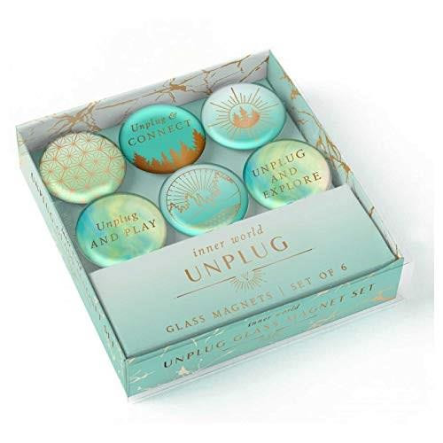 Unplug Glass Magnet Set (Set of 6) (Miniature Edition) by Insight Editions, 9781647222215