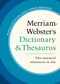 Merriam-Webster's Dictionary & Thesaurus by Merriam-Webster, 9780877793526