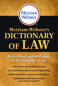 Merriam-Webster's Dictionary of Law by Merriam-Webster, 9780877797357