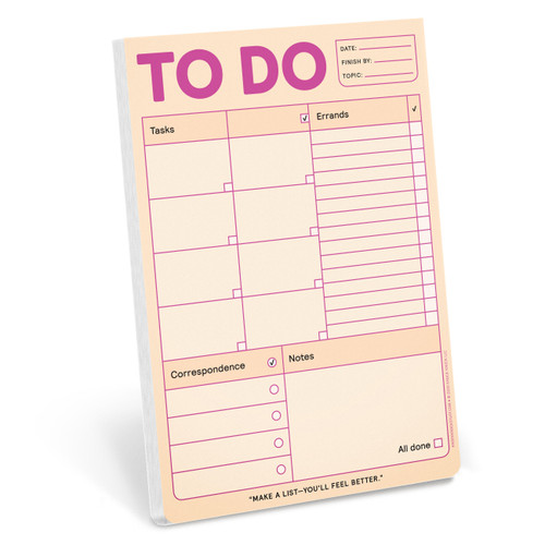 To Do Pad (Pastel Peach) by Knock Knock, 9781683492788