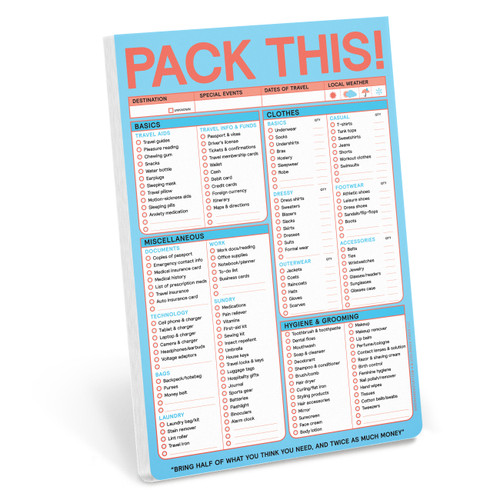 Pack This Pad (Pastel Version) by Knock Knock, 9781683492986