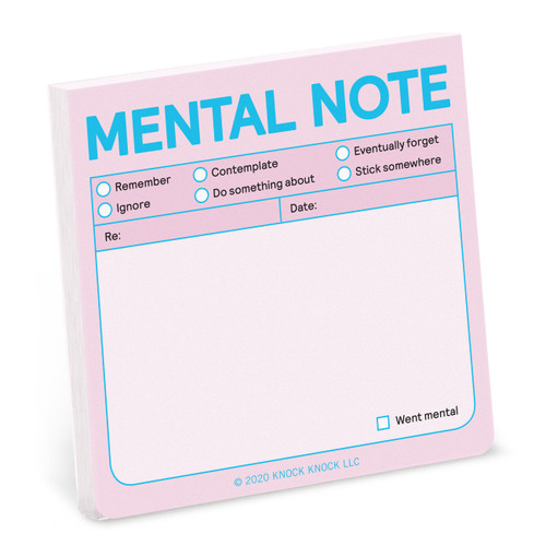 Mental Note Sticky Notes (Pastel Edition) by Knock Knock, 9781683492849