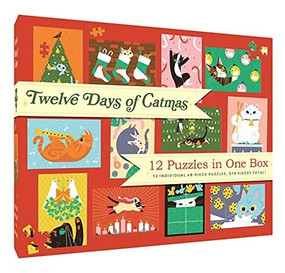 12 Puzzles in One Box: Twelve Days of Catmas by Chronicle Books, 9781797213798
