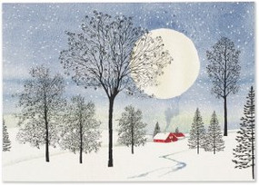 Moonlit Cottage Deluxe Boxed Holiday Cards by , 9781441326805