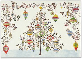 Watercolor Ornament Tree Deluxe Boxed Holiday Cards by , 9781441327123