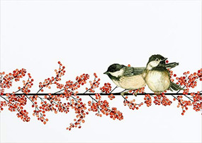 Winterberry & Chickadees Deluxe Boxed Holiday Cards, 9781441317650