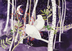 Doves in White Birches Deluxe Boxed Holiday Cards by , 9781441333773