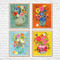 Floral Vases (4-piece) Art Prints by , 9781441326560