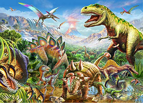 PUZZLE DINOSAUR WORLD by , 9781441330550